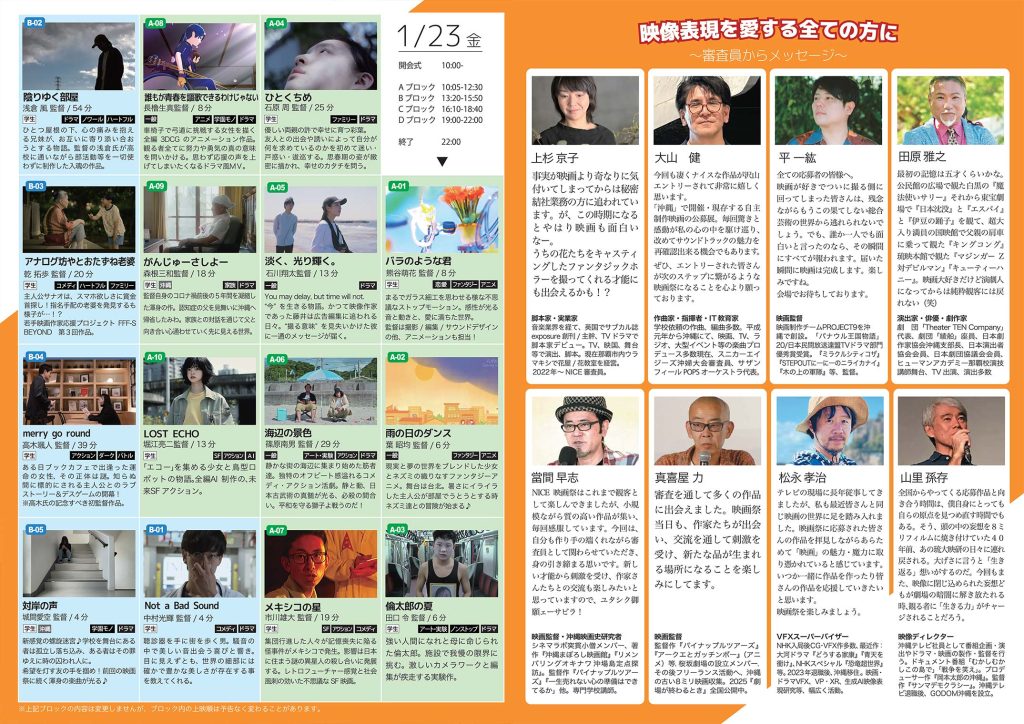 新パンフ・P2-P3・2次審査員コメント・上映作品紹介・沖縄NICE映画祭4